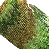 2MM Green Tourmaline Round Faceted Loose Beads 14inch