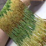 2MM Green Tourmaline Round Faceted Loose Beads 14inch
