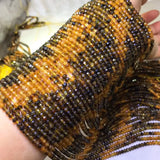 Green/Yellow Tourmaline Roundelle Faceted Loose Beads 3*4mm