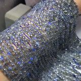 LABRADORITE Coin Faceted Loose Beads 3*4mm 14inch