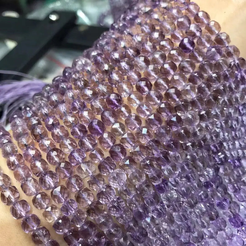 Lavender Amethyst Square Faceted Loose Beads 5-6mm