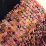 Multicolor Tourmaline Loose Beads 5-5.5mm 14-inch for Jewelry Making