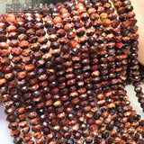 Red Tigereye Roundel Faceted 4*6mm Loose Beads 14inch for DIY Jewelry Making
