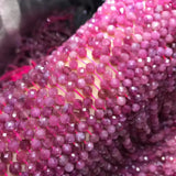 Red Tourmaline Round Faceted Loose Beads 5mm for Jewelry Making 14in