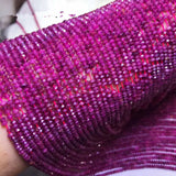 RUBY Red Roundel Faceted Loose Beads 2*3mm for DIY Jewelry Making