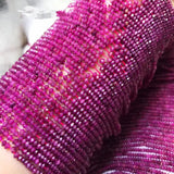 RUBY Red Roundel Faceted Loose Beads 2*3mm for DIY Jewelry Making