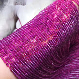 RUBY Red Roundel Faceted Loose Beads 2*3mm for DIY Jewelry Making