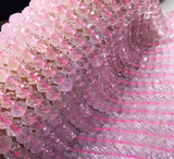 Rose Quartz Roundelle Faceted Beads 4/6/10mm 14inch DIY Jewelry Making Nature