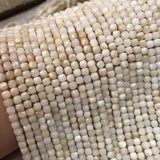 Sea Shell Square Faceted Loose Beads 4.5mm for DIY Jewelry Making