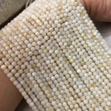 Sea Shell Square Faceted Loose Beads 4.5mm for DIY Jewelry Making