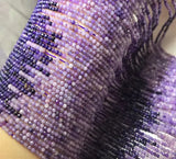 Sugilite Loose Beads Round Faceted 2/3/4mm 14in Dark Purple DIY