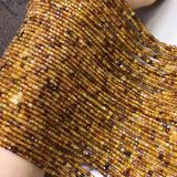 Tourmaline Yellow Square Faceted Loose Beads 2.5mm 14inch
