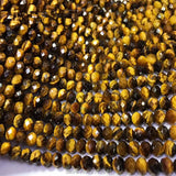 YELLOW TIGEREYE roundel faceted loose beads 5*8mm 14inch DIY jewelry making