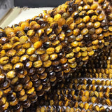 YELLOW TIGEREYE roundel faceted loose beads 5*8mm 14inch DIY jewelry making