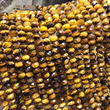 YELLOW TIGEREYE roundel faceted loose beads 5*8mm 14inch DIY jewelry making