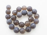 Agate Gray Faceted 16mm Loose Beads for DIY Jewelry Making