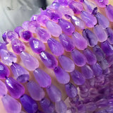 Agate Loose Beads 12*8mm 14in for DIY Jewelry Making Drop Faceted