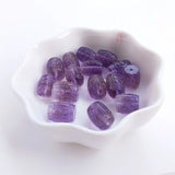 Amethyst Carved Pillar Loose Beads 12x8MM DIY Jewelry Making