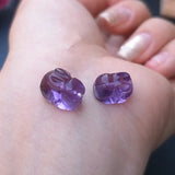 Amethyst Carved Rabbit Pendant 12*8MM for DIY Jewelry Making