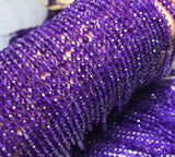 Amethyst Loose Beads Round Faceted 3/4/5mm 14-Inch
