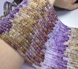 Amethyst Roundel Loose Beads 4*2mm Faceted 14-Inch