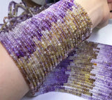 Amethyst Roundel Loose Beads 4*2mm Faceted 14-Inch