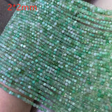 Green Chalcedony Square Faceted Loose Beads 4-5mm 14-inch