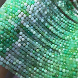 Green Chalcedony Square Faceted Loose Beads 4-5mm 14-inch