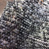 Rutilated Quartz Loose Beads 6/8/10mm for Jewelry Making 14inch