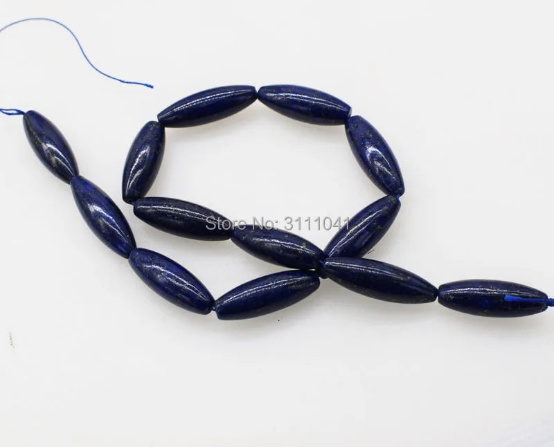 Lapis Egg Loose Beads 10*30MM for DIY Jewelry Making Natural Gemstone