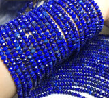 Lapis Faceted Roundel Loose Beads 3x5mm 14 Inch for DIY Jewelry Making