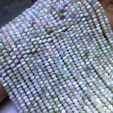 Larimar Roundelle Faceted Loose Beads 3*5mm 14-Inch DIY Necklace