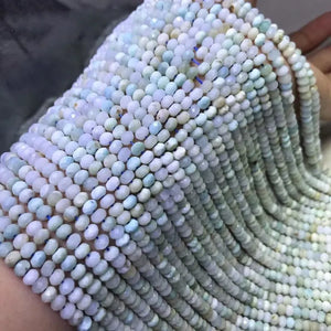 Larimar Roundelle Faceted Loose Beads 3*5mm 14-Inch DIY Necklace