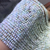 Larimar Roundelle Faceted Loose Beads 3*5mm 14-Inch DIY Necklace