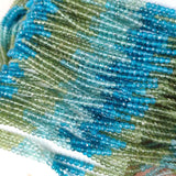Apatite Loose Beads 2.8mm Faceted Green/Blue for Jewelry Making