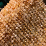Citrine Roundelle Faceted Loose Beads 4*6mm DIY Jewelry Making Nature