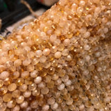 Citrine Roundelle Faceted Loose Beads 4*6mm DIY Jewelry Making Nature