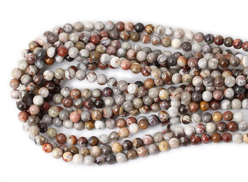 Crazy Agate Round Loose Beads 6mm 14-Inch for DIY Jewelry Making Natural