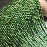 Diopside Green Faceted Loose Beads 2/3/4mm 14inch