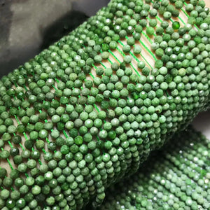Diopside Green Faceted Loose Beads 2/3/4mm 14inch