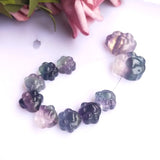 Fluorite Cat Foot Carved Pendant 15MM Loose Beads for DIY Jewelry Making