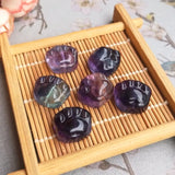 Fluorite Cat Foot Carved Pendant 15MM Loose Beads for DIY Jewelry Making