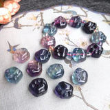 Fluorite Cat Foot Carved Pendant 15MM Loose Beads for DIY Jewelry Making