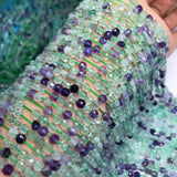Fluorite Coin Faceted Loose Beads 3*4/6MM 14inch