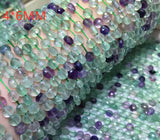 Fluorite Coin Faceted Loose Beads 3*4/6MM 14inch