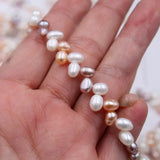 Freshwater Pearl Rice Beads 5-6mm White/Pink/Purple DIY Jewelry Making
