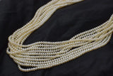 Freshwater Pearl Roundel Beads 3-4mm AA Smooth White/Pink/Purple 14 inch