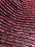 Garnet Roundel Faceted Loose Beads 3/5mm Red 15inch