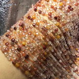 Quartz Rutilated Loose Beads Coin Faceted 4mm 14-Inch