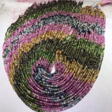 Tourmaline Round Faceted Loose Beads 2-2.5mm 14inch